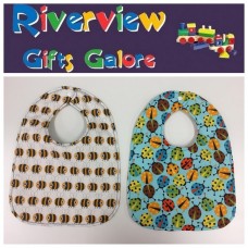 Reversible Bib - Bees & Ladybirds Reversible Bib - Bees & Ladybirds